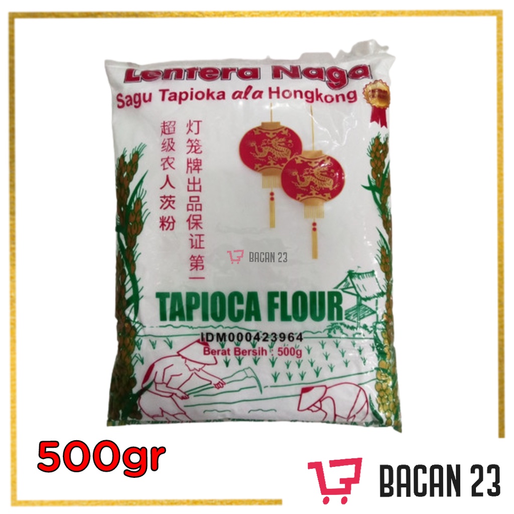 

Tepung Sagu Tapioka Lentera Naga 500gr / Tepung Tapioka Ala Hongkong / Tapioca Flour / Bacan 23 - Bacan 23