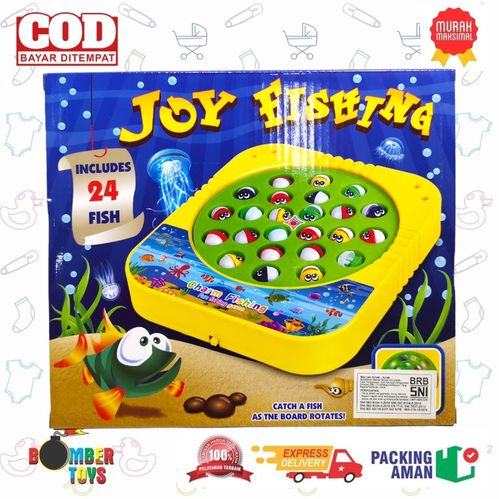 MAINAN ANAK JOY FISHING MANCING IKAN BESAR PANCING MUSIK BATERAI SNI