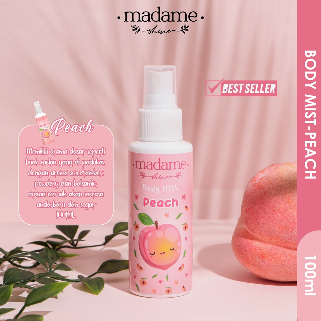 ✅DESSERT SERIES 100ML (MADAME-SHINE) BODYMIST ( PEACH )