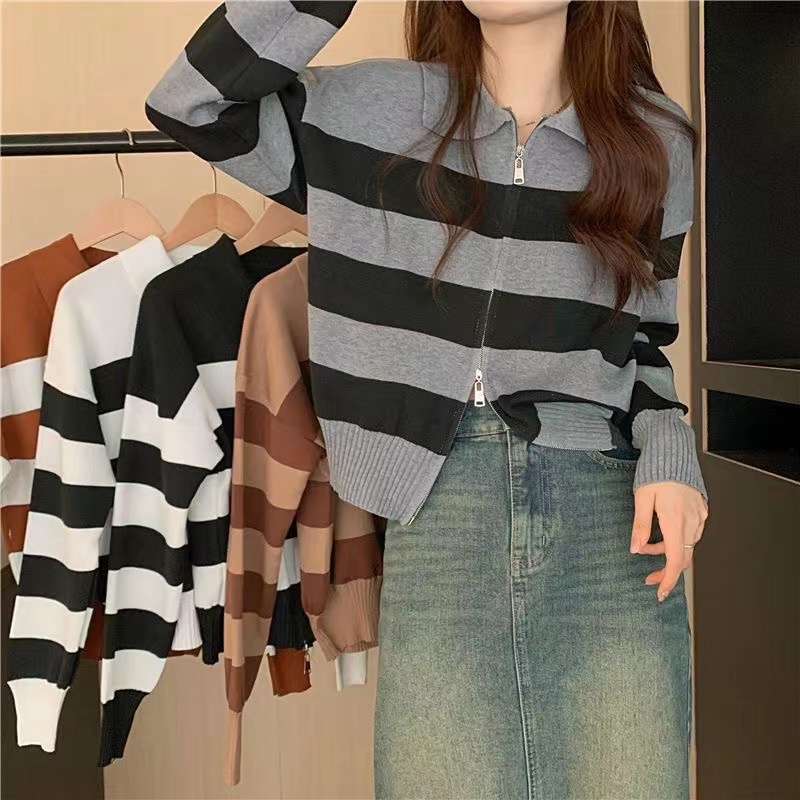 Mimi Polo Top Knit - Sweater Korea - Atasan Wanita Rajut Import TM (8K79)