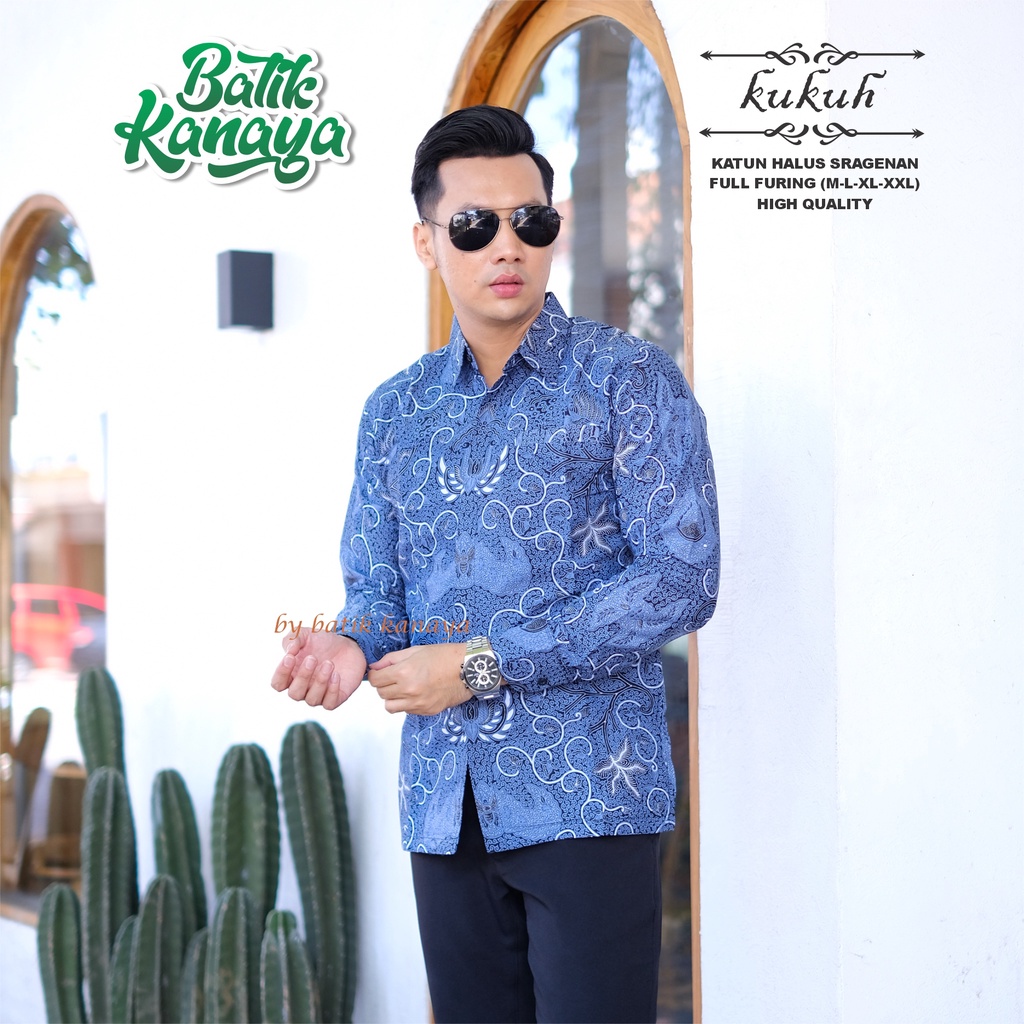 Kanaya Baju Batik Pria Lengan Panjang Modern KHUKUH Full Furing