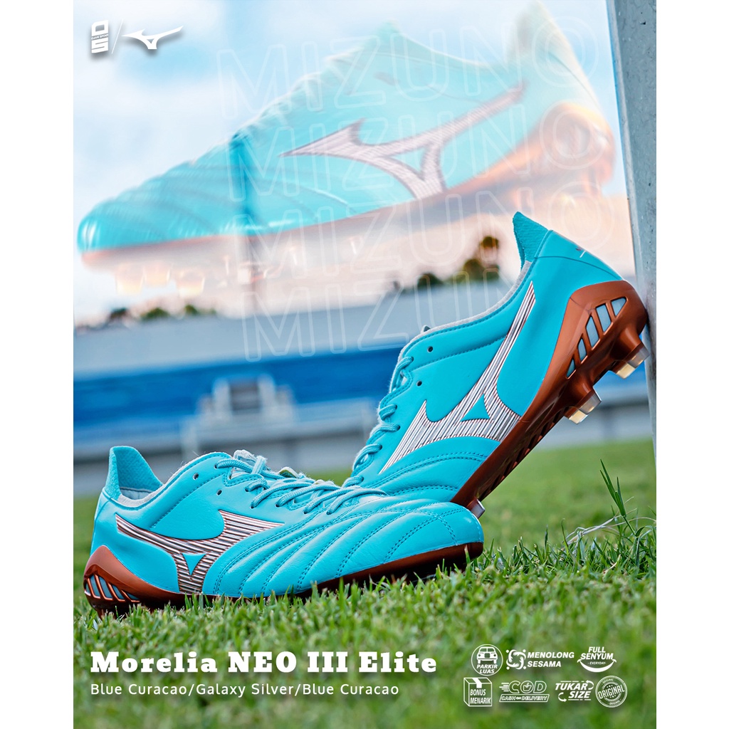 GRATIS ONGKIR !!! SEPATU SEPAK BOLA ORIGINAL MIZUNO MORELIA NEO III ELITE 2 WARNA TERBARU DISKON OJANSPORT