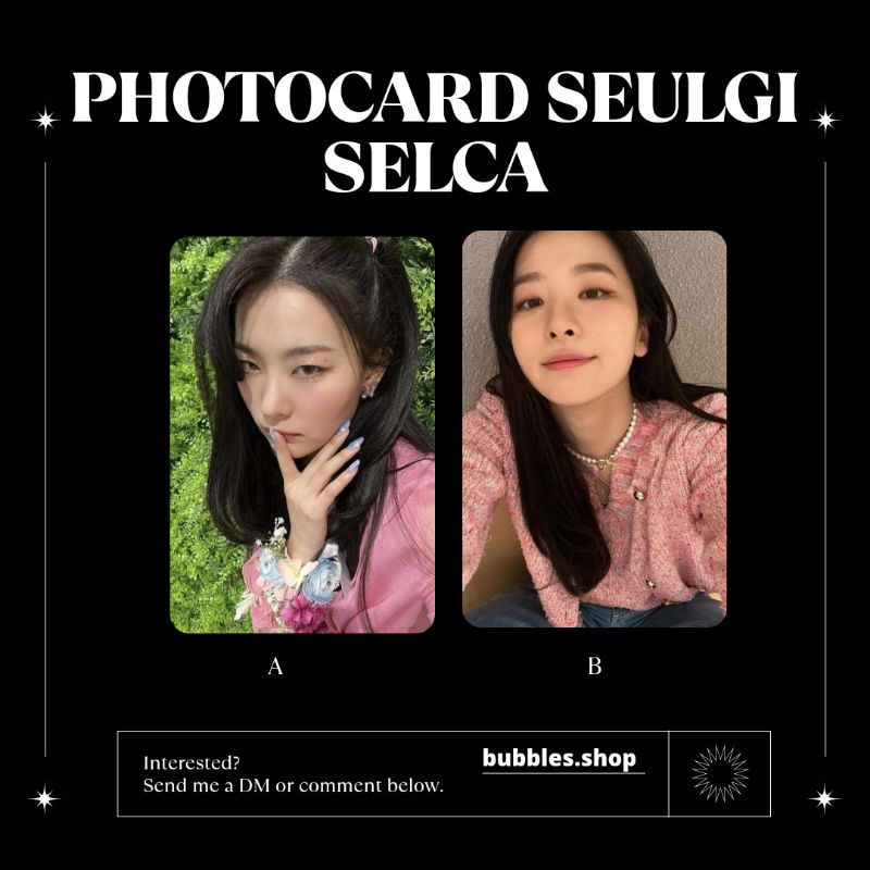 PHOTOCARD UNOFFICIAL SEULGI RED VELVET SELCA