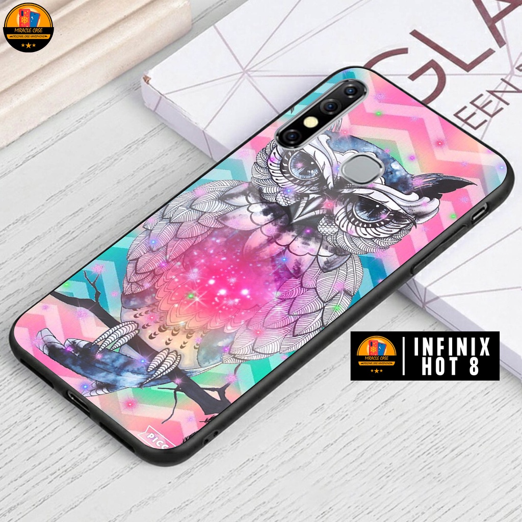 Case INFINIX HOT 8 - Casing INFINIX HOT 8 Terbaru 2022 MIRACLE CASE [ OWL ] Silikon INFINIX HOT 8 - 