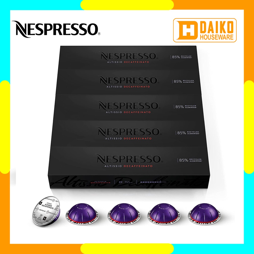 Capsule Nespresso Vertuo Altissio Decaffeinato - Medium Roast Espresso Coffee