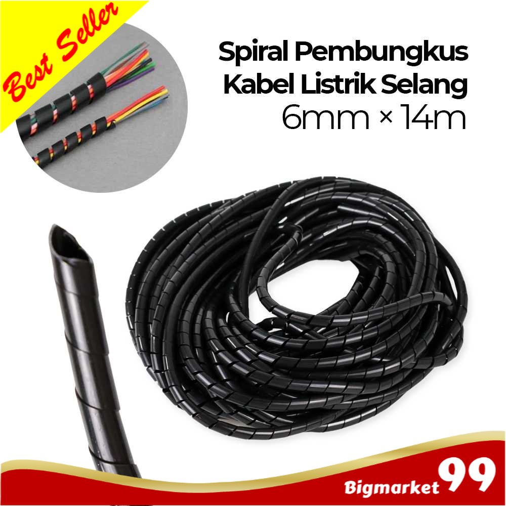 Pembungkus Pelindung Kabel Listrik Spiral Selang