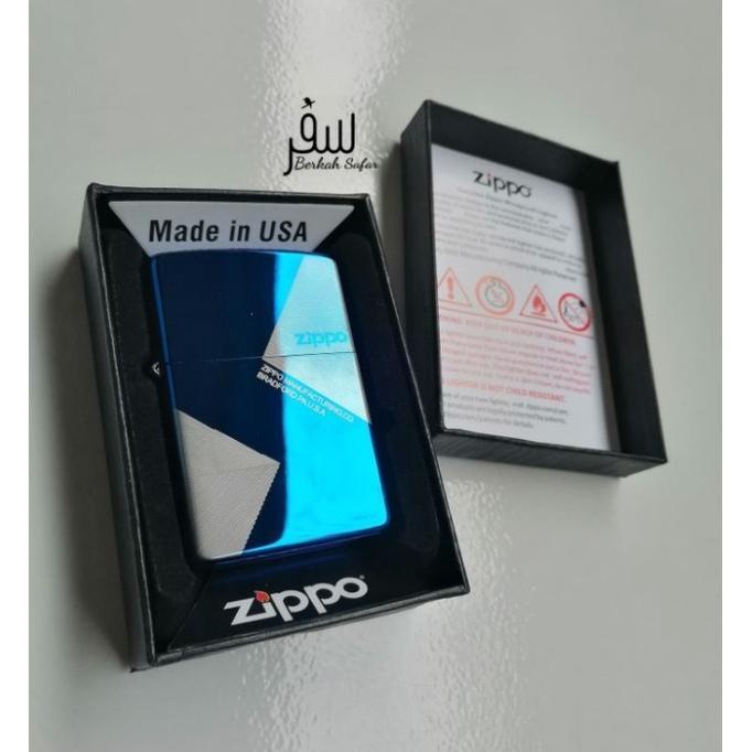 K0Rex Zippo Motif Biru Ice K0Rex Zippo Blue Ice Motif Premium Grade