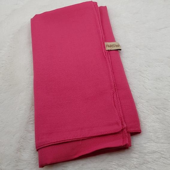 "SEK.19Ja23ᶜ" kerudung jilbab segi empat bahan PARIS PREMIUM anti letoy bisa untuk sekolah warna pin