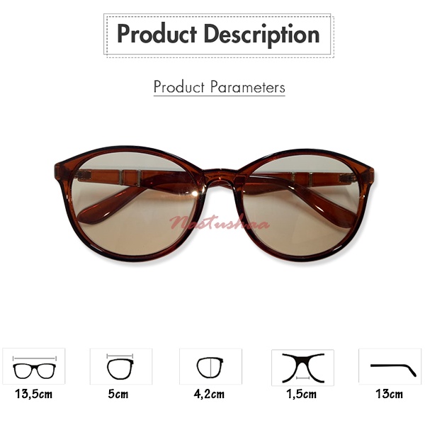 Kacamata Photocromic Wanita dan Pria Bingkai Plastik Oval Kacamata Berubah Warna Photochromic Unisex NOCASE