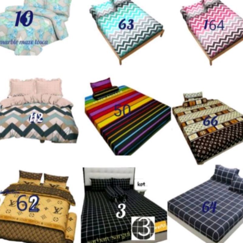 SARUNGKASUR SPREI RESLETING ALL SIZE SET (BONUS SARBAN DAN SARGUL)