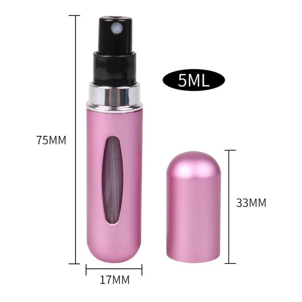 Rebuy Bottom-filled Perfume Bottle Portable 5ml Liquid Self-pumping Aluminium Pelembab Botol Isi Ulang
