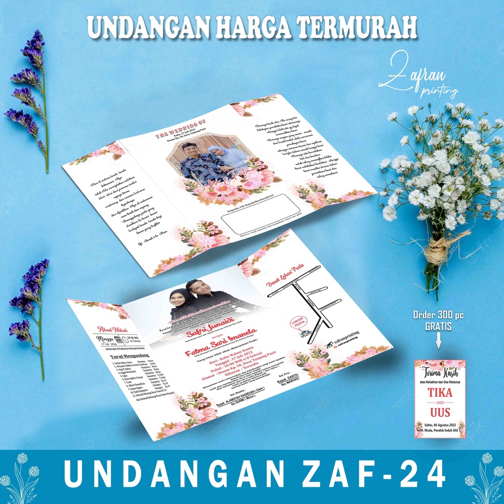 Cetak Undangan Pernikahan Murah, Cantik, Elegant, Simpel, Vintage, Rustik, Surat Undangan Pernikahan