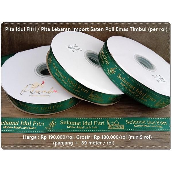 

Galb-241 : Pita Lebaran Import Saten Poli Emas Timbul 2,5Cm (+- 89 Y) 030