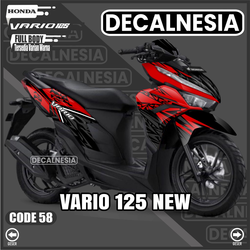 Decalnesia Stiker Motor Vario 125 New 2023 Full Body Decal Sticker 2022 CBS ISS SP Honda Variasi Mod