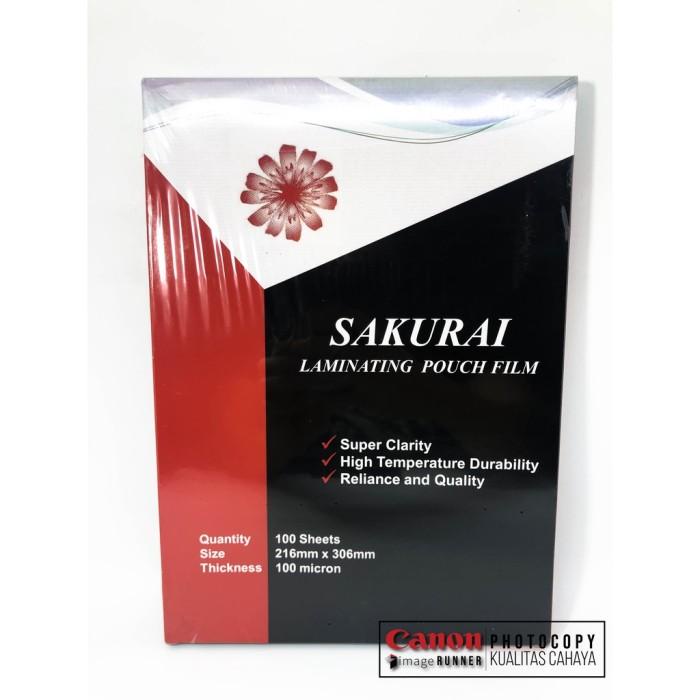 

Plastik Laminating Sakurai A4 216Mmx303Mm 100 Micron Tnw 82