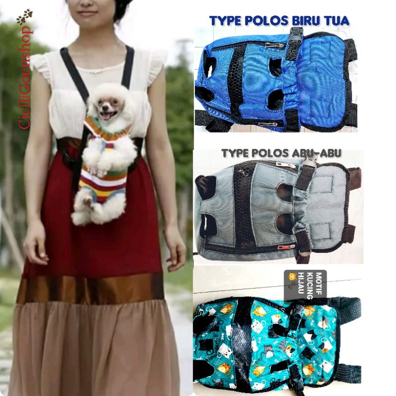 Tas import travel gendongan ransel anjing kucing hewan peliharaan simple cantik murah