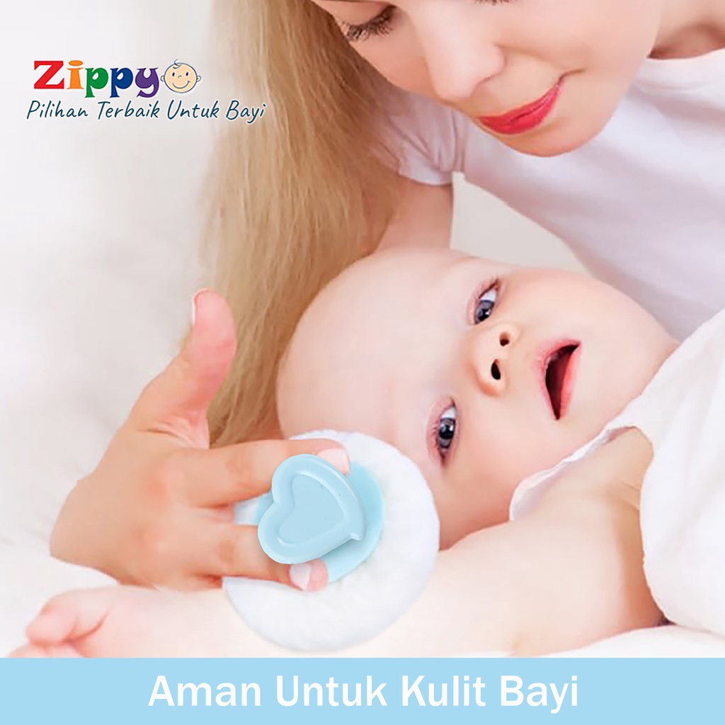 Puff Bedak Bayi Zippy Spon Halus Baby Powder Puff Aman Untuk Kulit Bayi