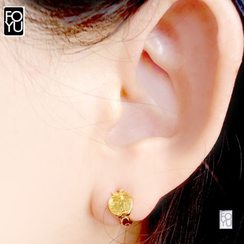 Anting Klip Anak Bayi Perempuan Xuping Gold Lapis Emas Model App3l Kecil Lucu - Foyu