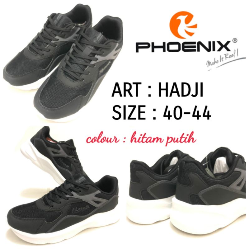 SEPATU KETS HITAM PUTIH BY PHOENIX HADJI SIZE 40-44.