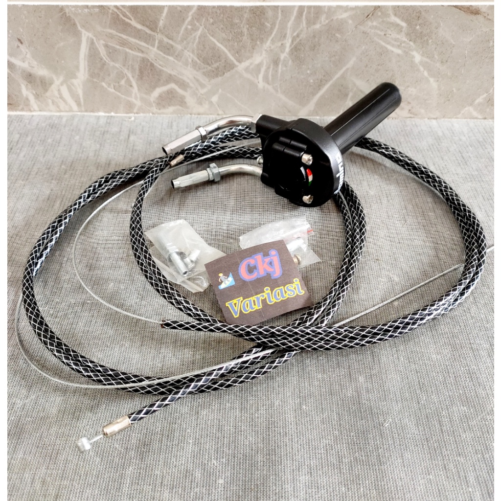 Neo Gas spontan carbon + L gas cnc + 2kabel gas serat carbon sonic fu vixion nmax pcx vario125/150