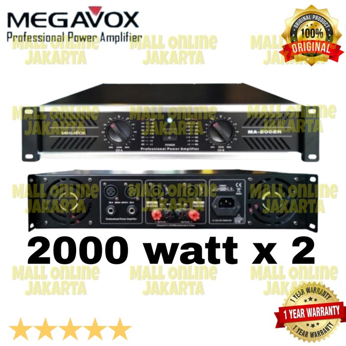 Power audio megavox ma 2002n amplifier audio ma 2002n 2000 watt