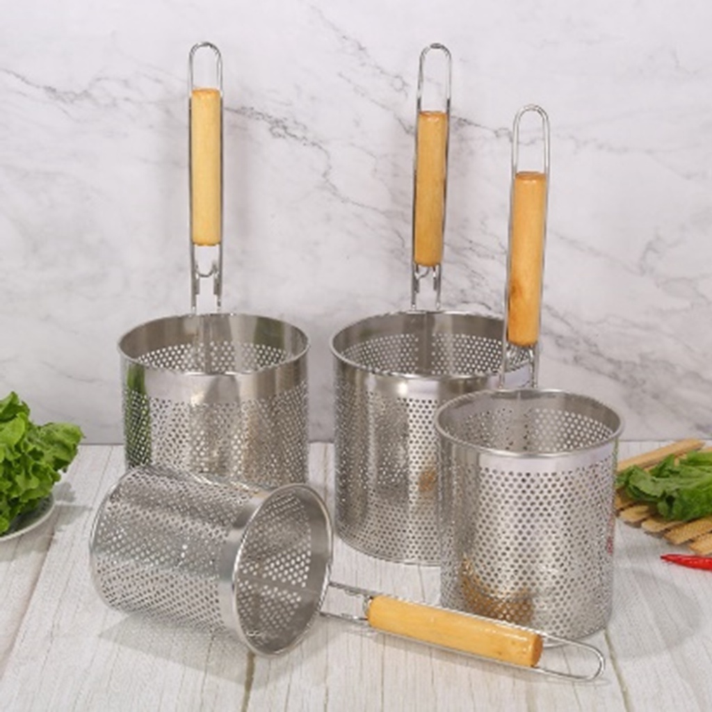 Saringan Spatula Strainer Mie Tepung Noodle Minyak Ramen Teh Kentang 8Cm 10Cm 12Cm 14Cm 16Cm 17Cm 18Cm 20Cm 22Cm 26Cm 29Cm 32Cm