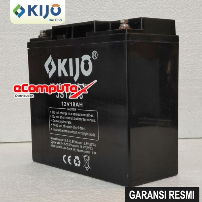 BATERAI UPS VRLA 12V 18AH KIJO / BATTERY AKI KERING 12 VOLT 18 AH ACCU