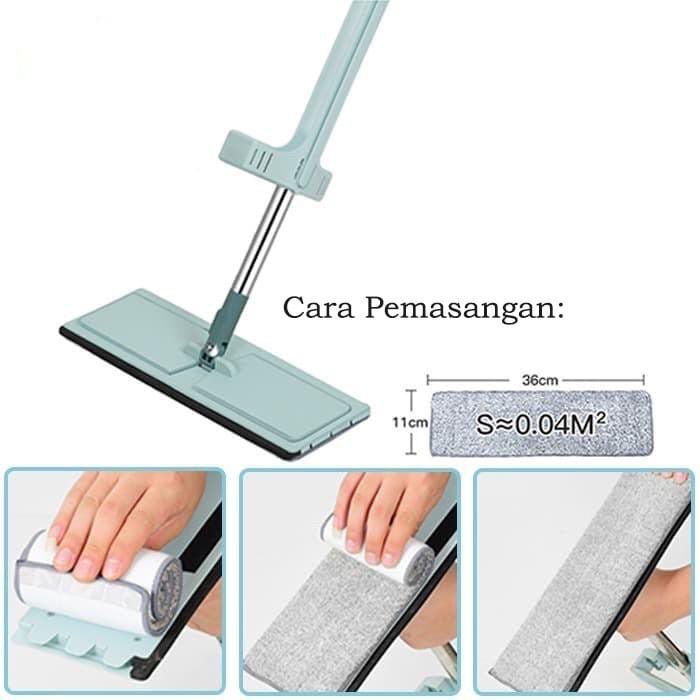 ALAT PEL TARIK FLAT MOP OTOMATIS PERAS TANPA TANGAN ULTRA MOP VD