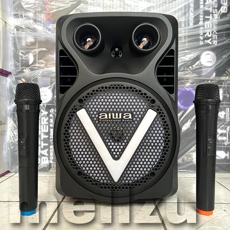 Speaker Portable Wireless Aiwa 238 V - 8 inch Bluetooth