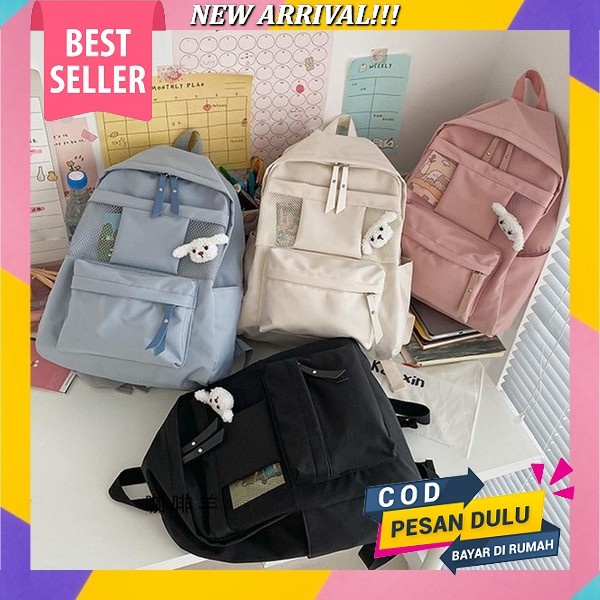 Nabya Fashion - Tas Sekolah Cewek Smp / Tas Sekolah Smp Sma Cewek Ala Korea / Tad Sekolah Aesthetic 