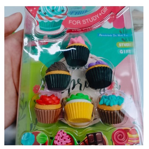 

DIY 1 Set Penghapus cupcake lucu & imut 3D - HADIAH ANAK/KADO/SOUVENIR