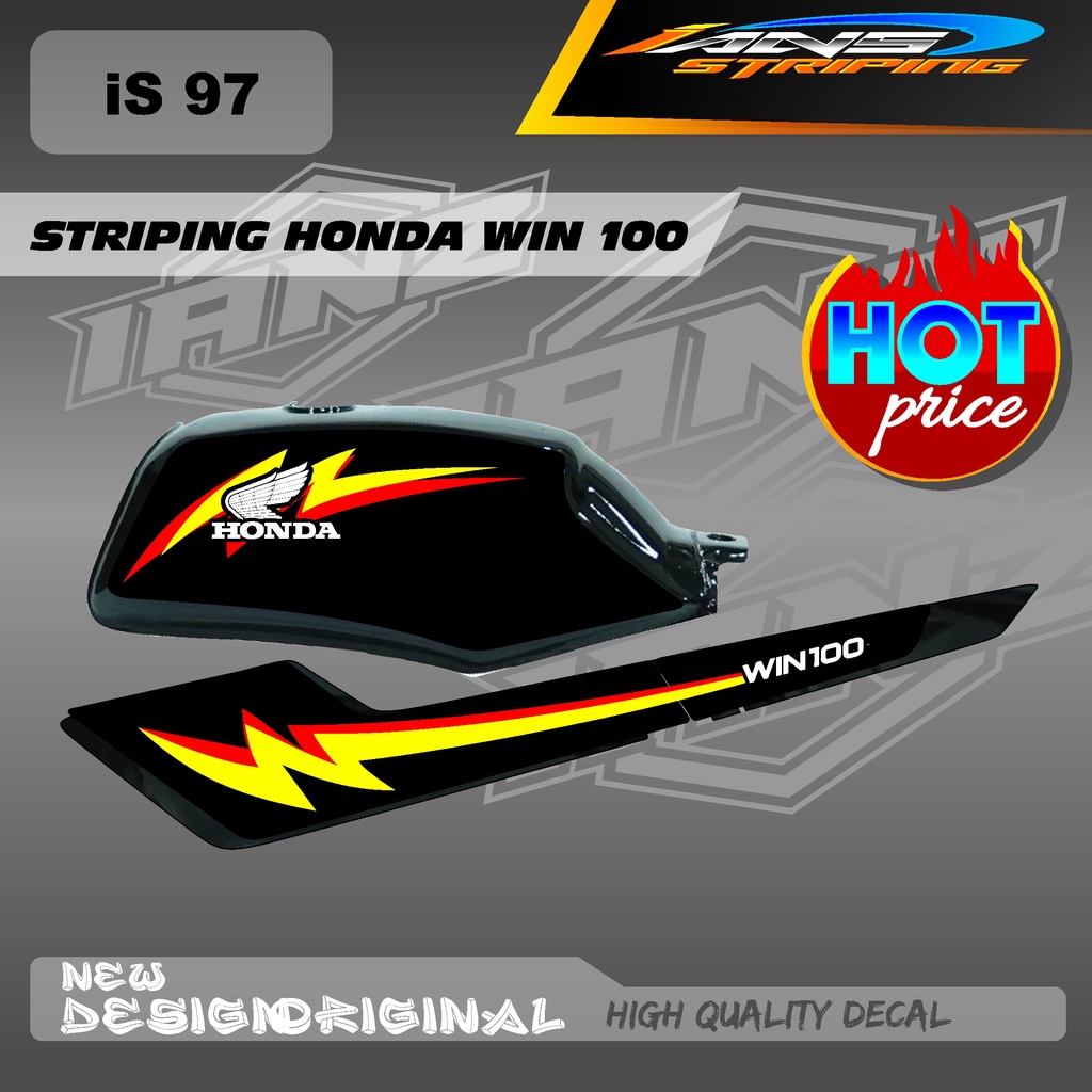 STRIPING WIN RETRO / LIST BODY WIN100 / STIKER DECAL WIN BAHAN HOLOGRAM / NON HOLOGRAM IS97