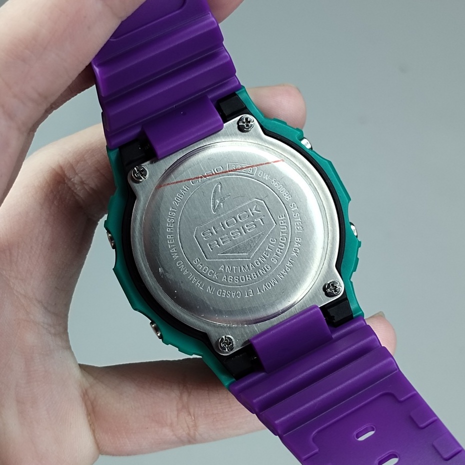 DW-5600 DW-5600TB-4 JOKER SQUARE PURPLE COLOR STRAP /UNISEX SPORT WATCH/AUTOLIGHT/POWER SAVE/HIGH PREMIUM COPY ORI