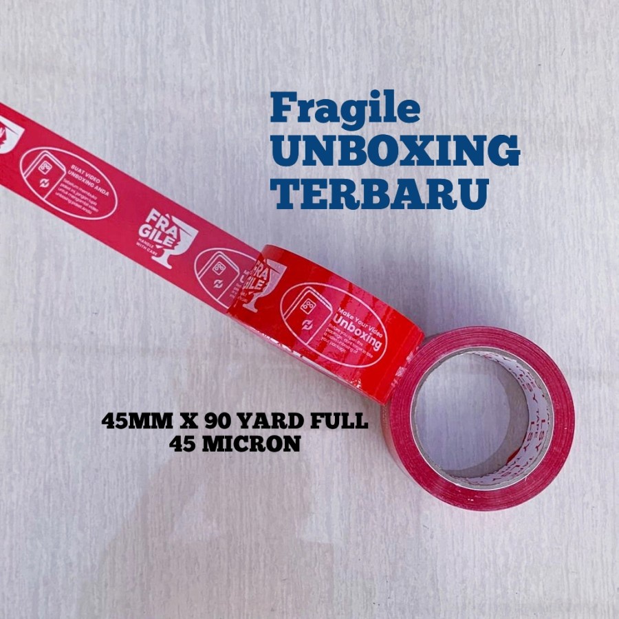

lakban fragile UNBOXING 45MM X 90YARD FULL