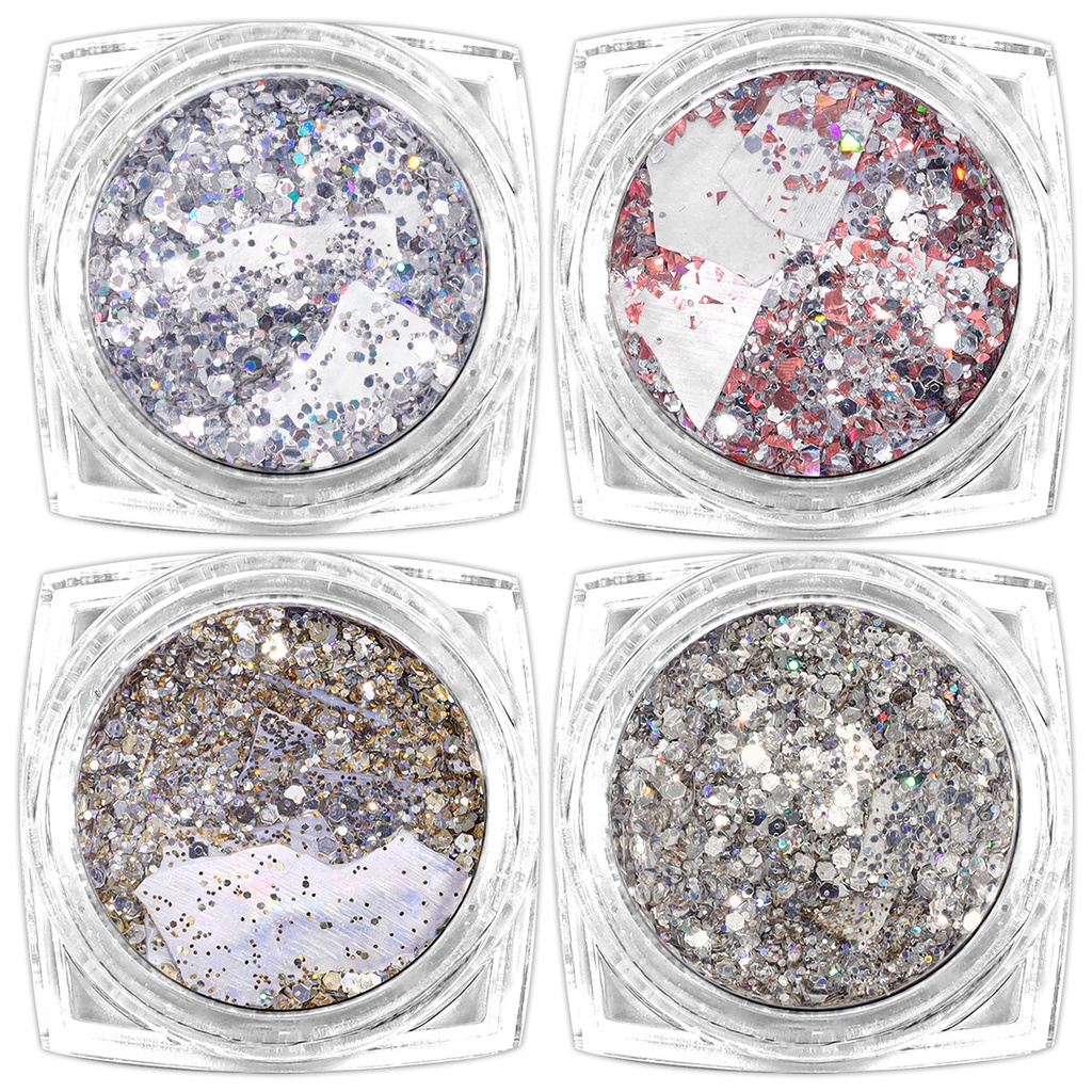 1PCS GLITTER POT MIX SHELL NAILART GAYA JEPANG / GLITER PECAHAN KERANG PREMIUM HIASAN NAIL DEKORASI KUKU