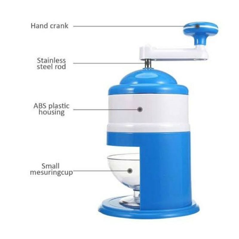 Alat Serut Es Batu Mini Portable Snow Cone Ice Cream Crusher Manual