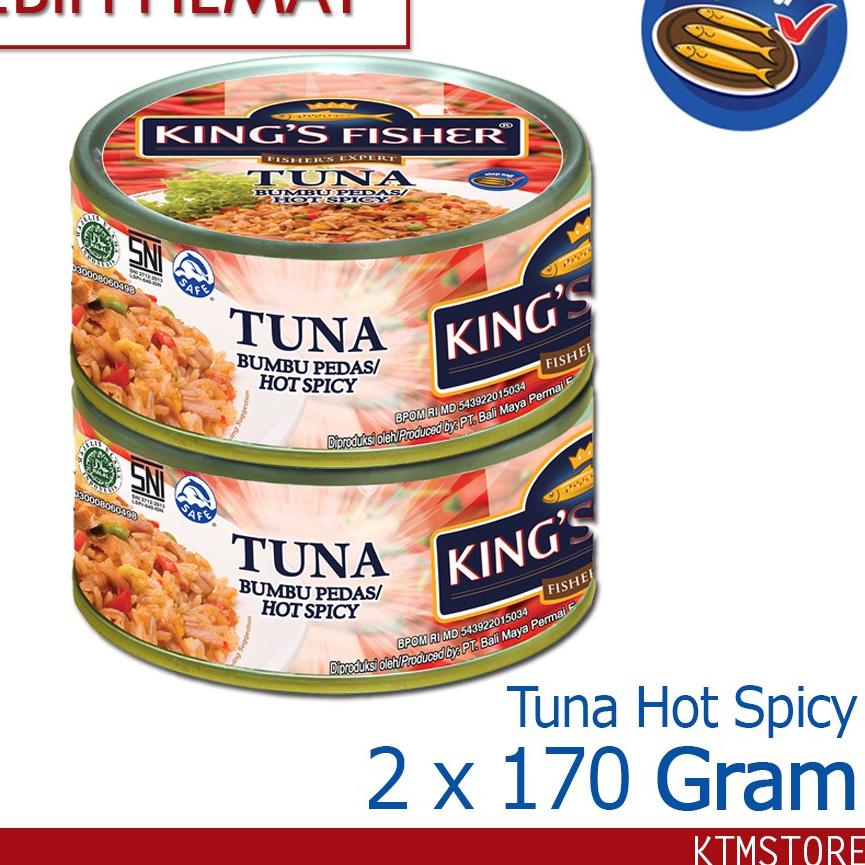 

Sale | FG2 | Paket 2 Pcs King's Fisher Tuna Canned Hot Spicy Daging Tuna Makanan Kaleng 170g
