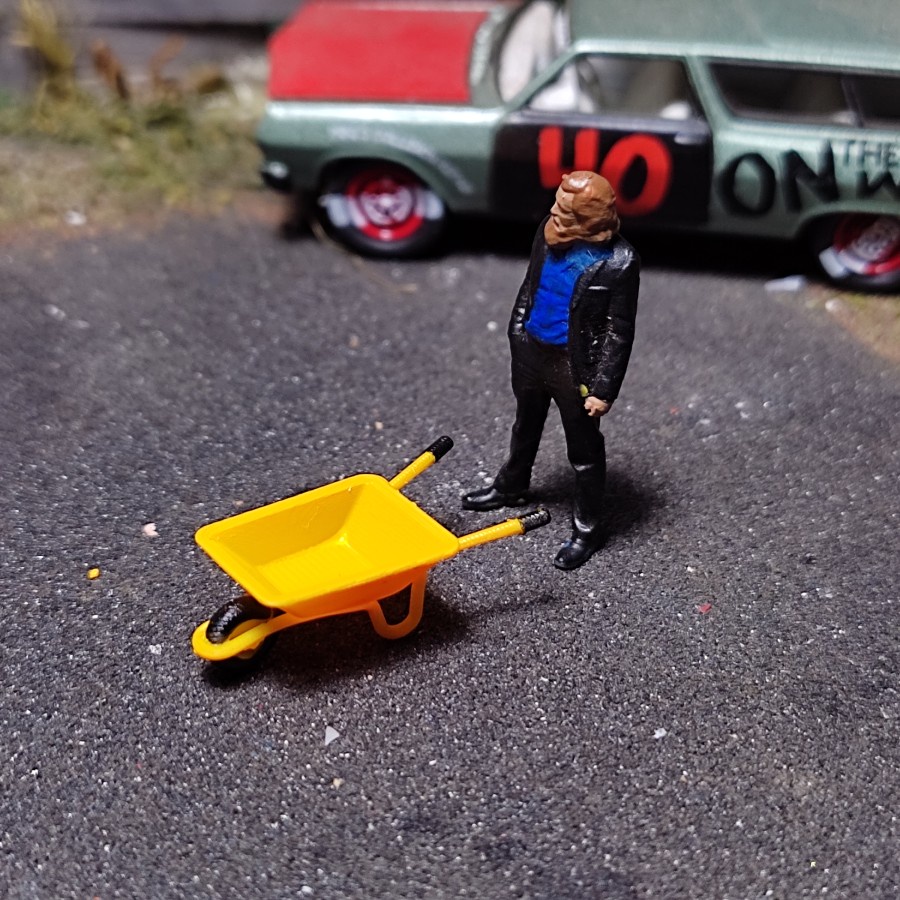 Wheelbarrow Trolly Gerobak Sorong Skala 1/64 - Aksesoris Diorama