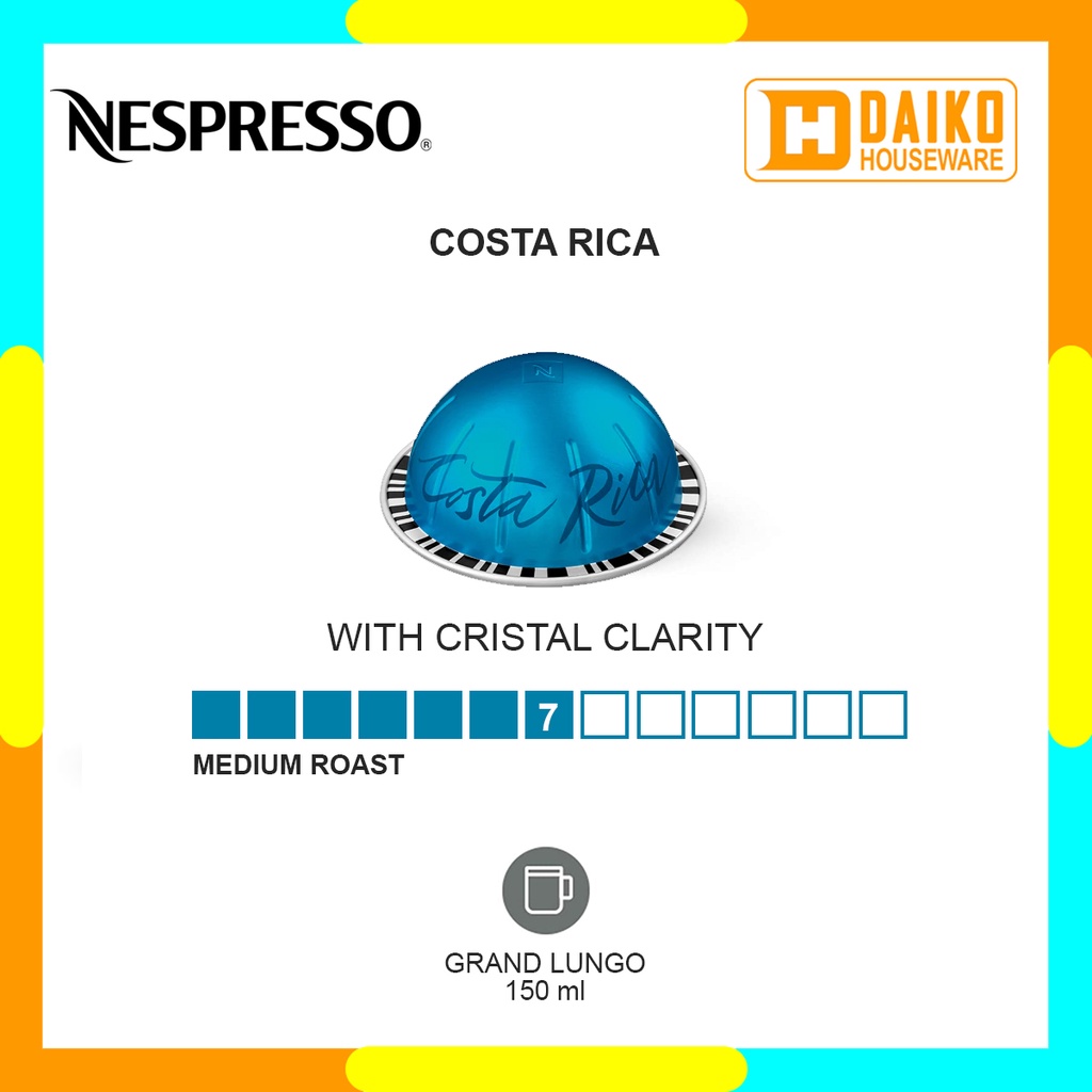 Capsule Nespresso Vertuo Costa Rica - Grand Lungo and Mug Master Origin Coffee