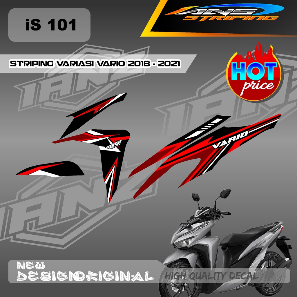 STIKER STRIPING VARIO Led Vario 150 MOTIF GRAFIK RACING BAHAN HOLOGRAM / NON HOLOGRAM IS101