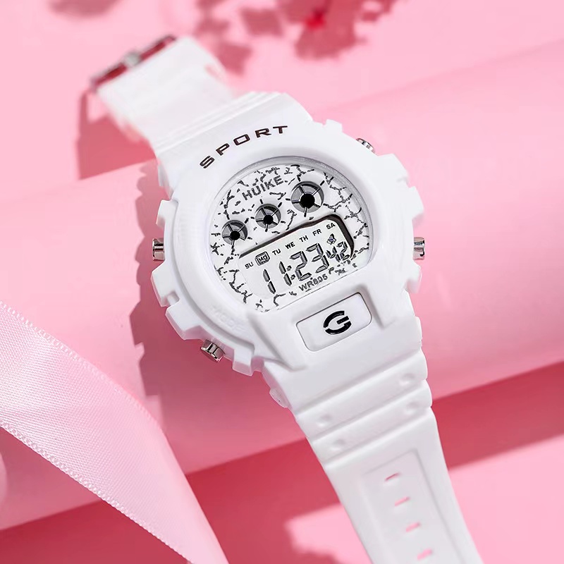 Jam Tangan Wanita Rubber Sport Digital LED Korea Fashion Anak Remaja Best Seller