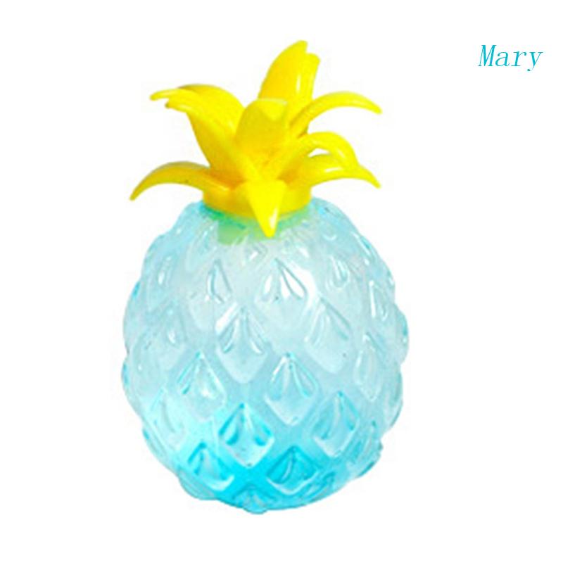 Mary 1Pc Mainan Canda Praktis Interaktif Penghilang Stress Nanas Novelty Toy Fidget Set Spongy Pinch Fidget Vent