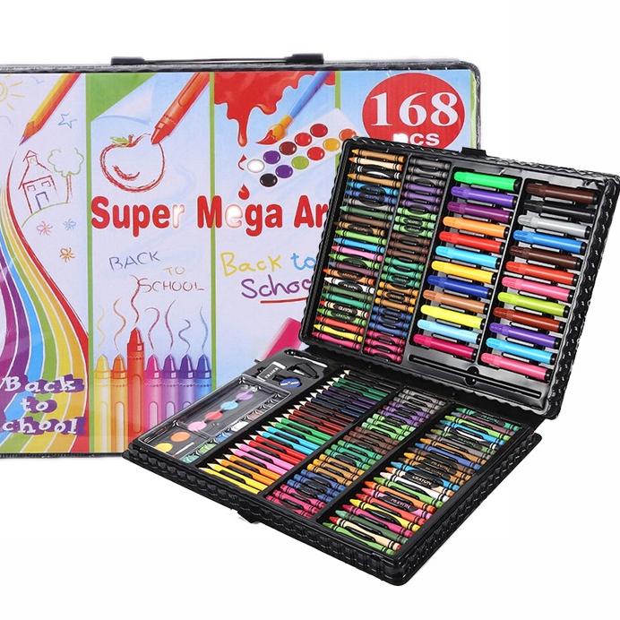 

Terbaik! WD Crayon Set 168pcs / Krayon Mewarnai Anak 168pcs / Pensil Warna Set 168pcs