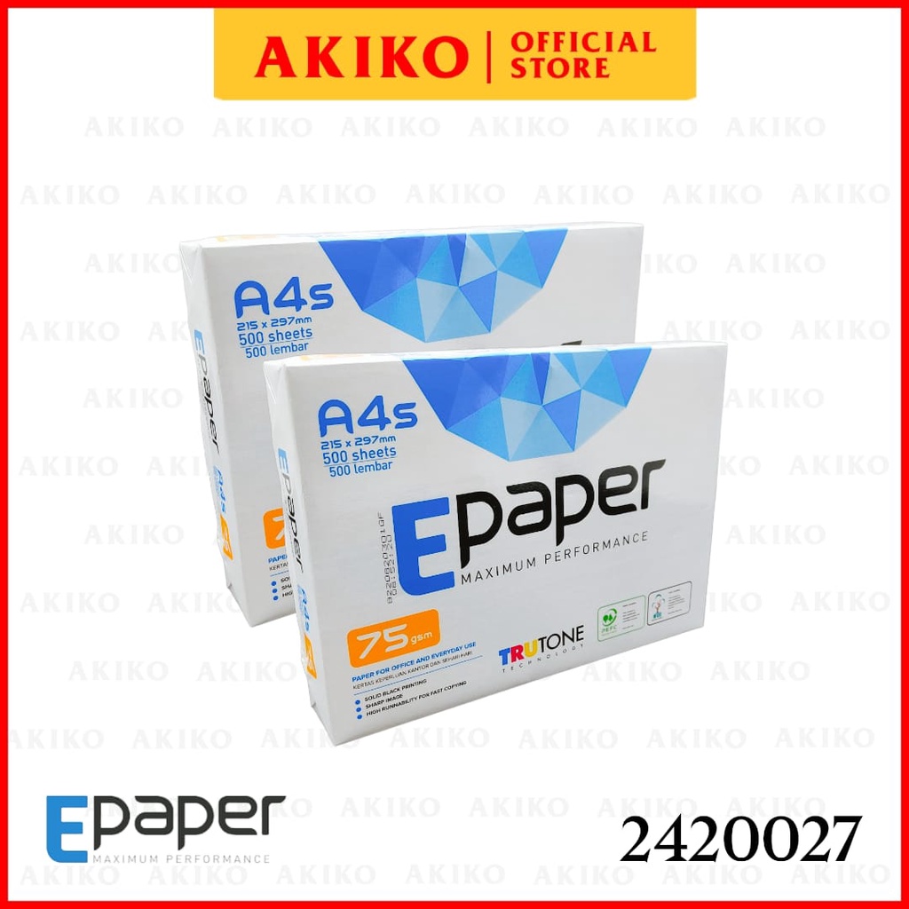 

Kertas E-paper FC 75gsm A4s