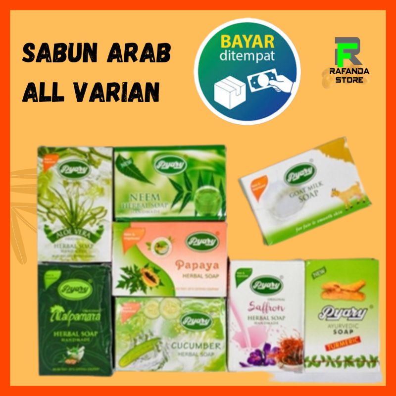 Pyary Sabun Arab Pyary All Varian Turmeric Nalpamara Saffron Papaya Goat Milk Aloevera