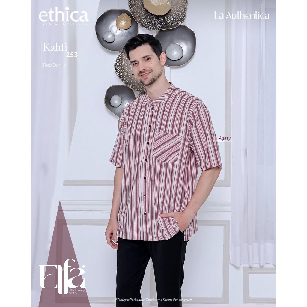 Ethica Couple 166 Red Dahlia / Kahfi 253 - Ayumi 360 / Fashion Muslim Couple Ethica Terbaru 2023