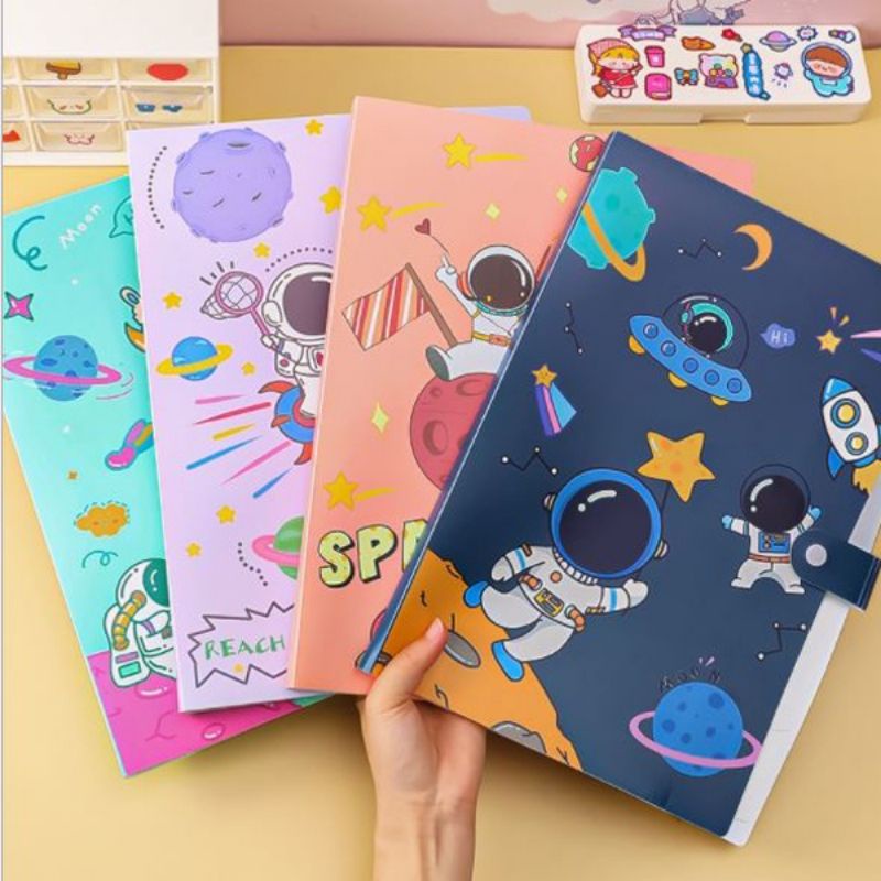 

map document organizer map folder tempat map A4 astronot lucu