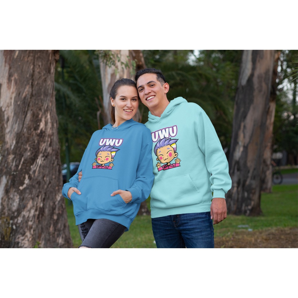 HOODIE OVERSIZE UWU UWU PRIA WANITA SWEATER HOODIE COUPLE OVERSIZE - ATASAN TEBAL PREMIUM