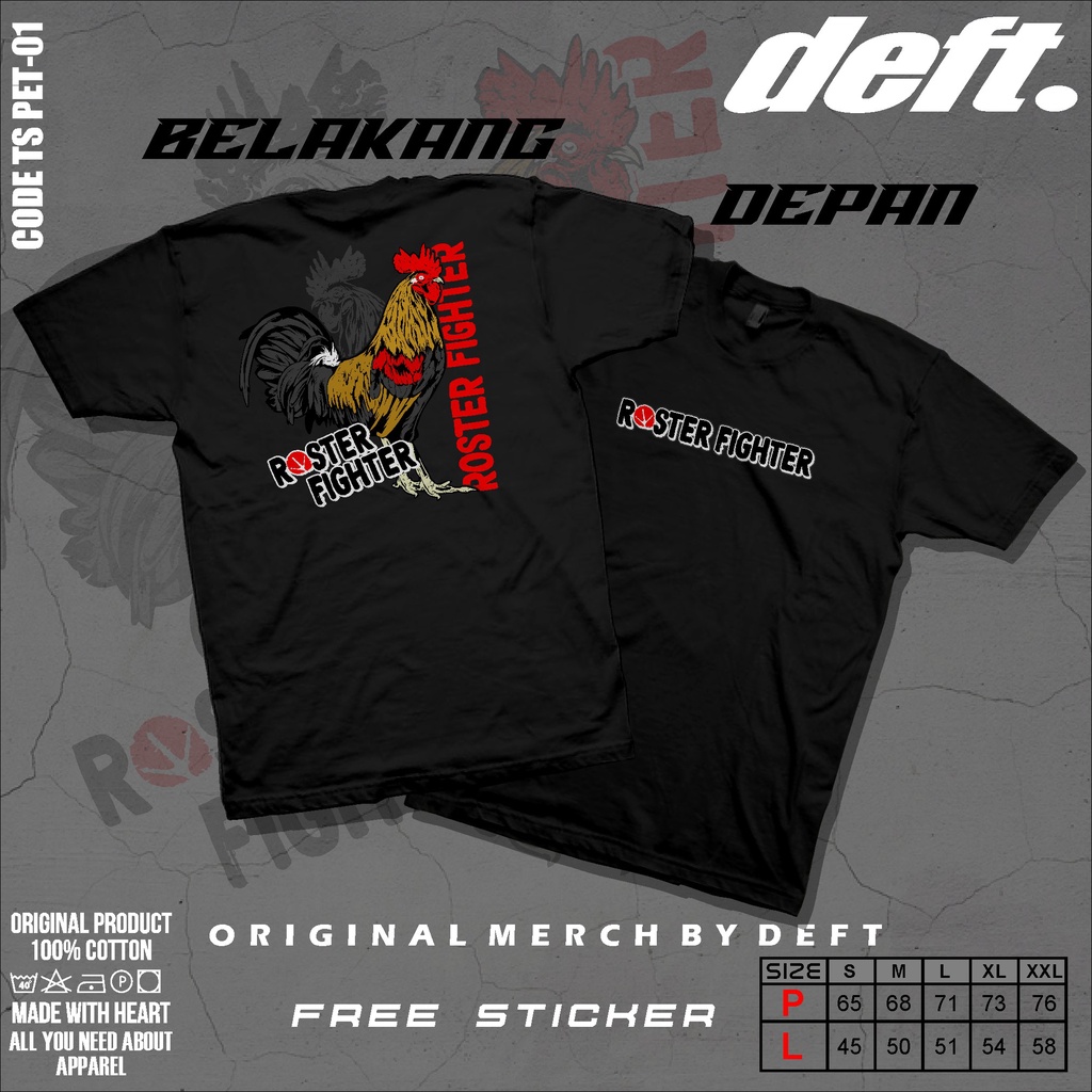 Kaos Ayam Petarung ROSTER FIGHTER Terbaru