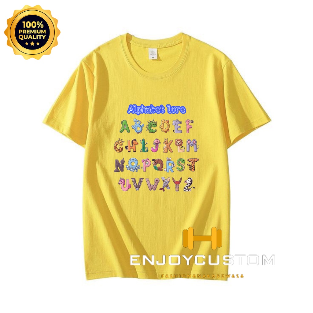 BAJU KAOS ANAK ALPHABET LORE TERLARIS